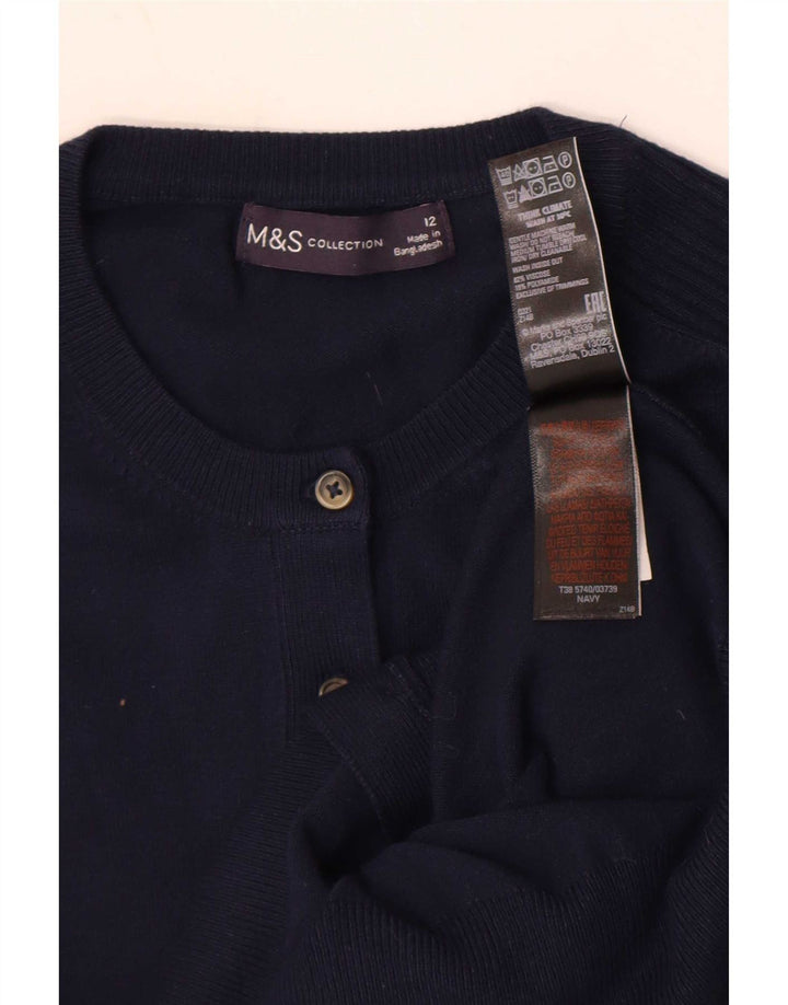 Marks & Spencer Cardigan pour femme en viscose bleu marine moyen UK 12