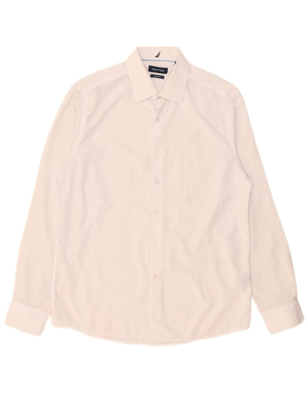 Nautica Chemise slim fit pour homme Taille 16 1/2 Grand polyester blanc