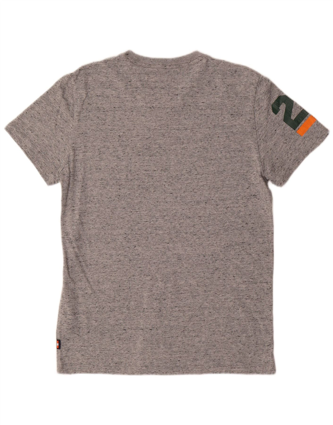 Superdry T-Shirt Graphique Homme Grand Gris Moucheté Coton