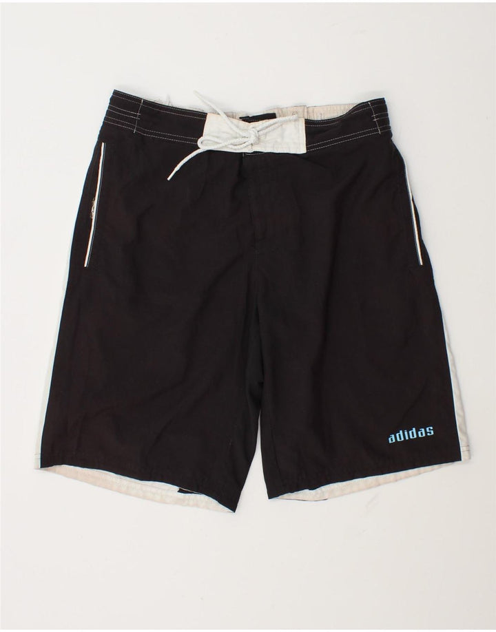 Adidas Short de bain graphique pour homme en polyester color block noir moyen