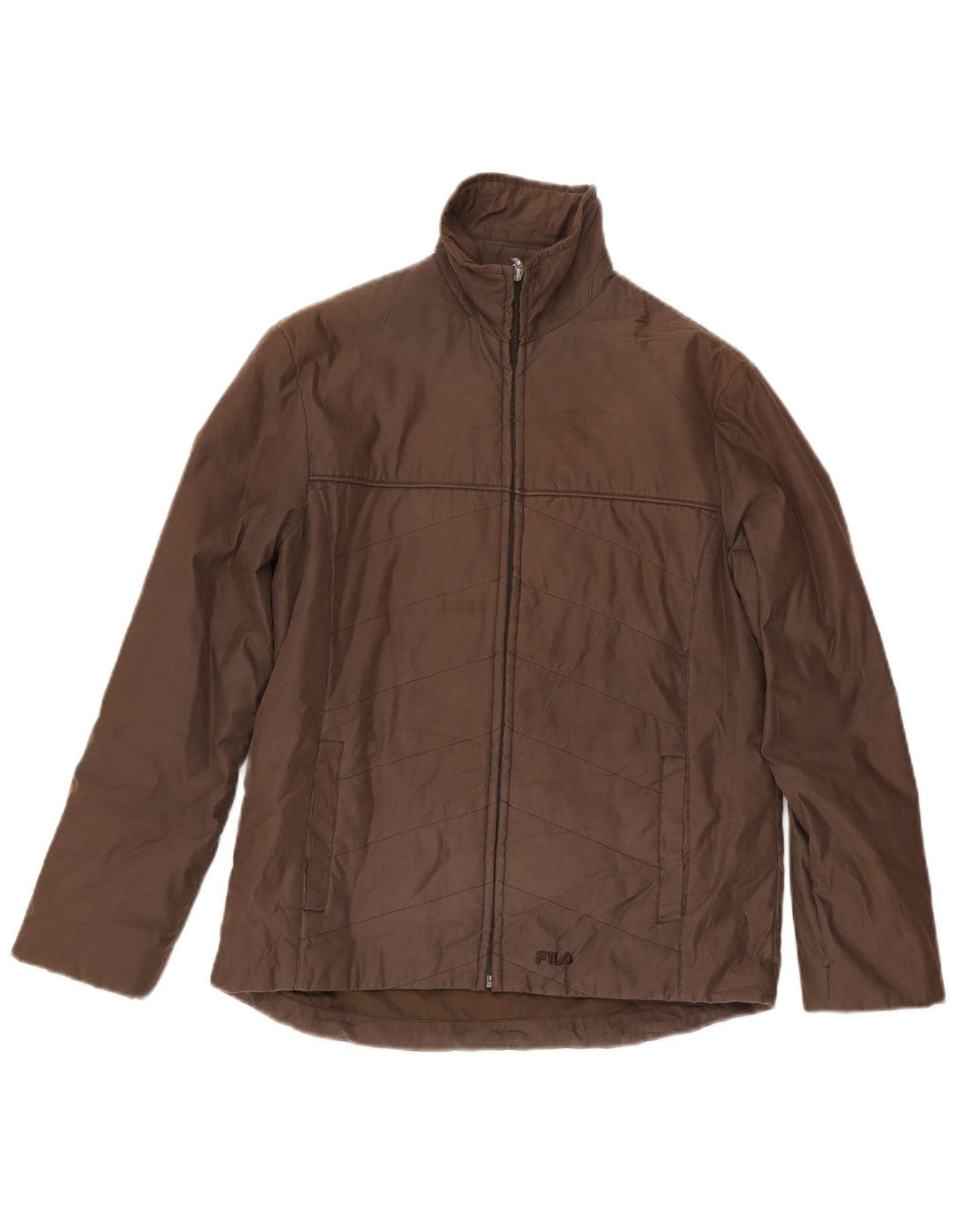 Fila Veste matelassée pour femme UK 10 Small Marron Polyester