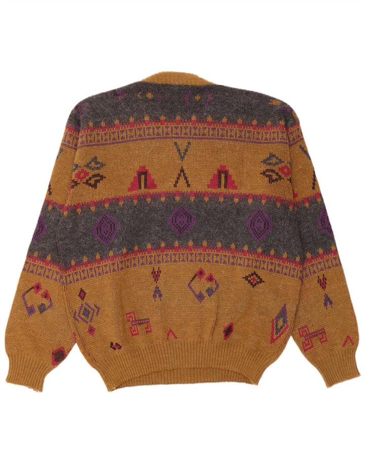 FRANK ALEXS Pull col rond pour homme IT 48 Marron moyen géométrique