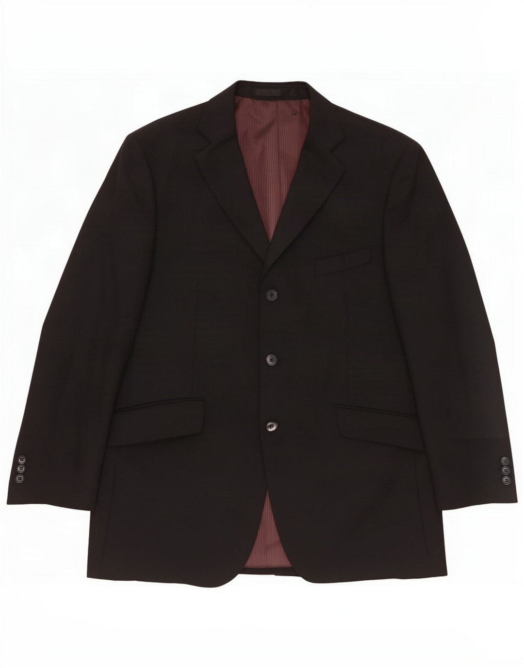 Marks & Spencer Veste blazer à 3 boutons pour homme UK 42 Large Bleu Marine Polyester