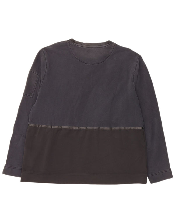 Lyle & Scott Sweat-shirt pour homme XL en coton color block Noir