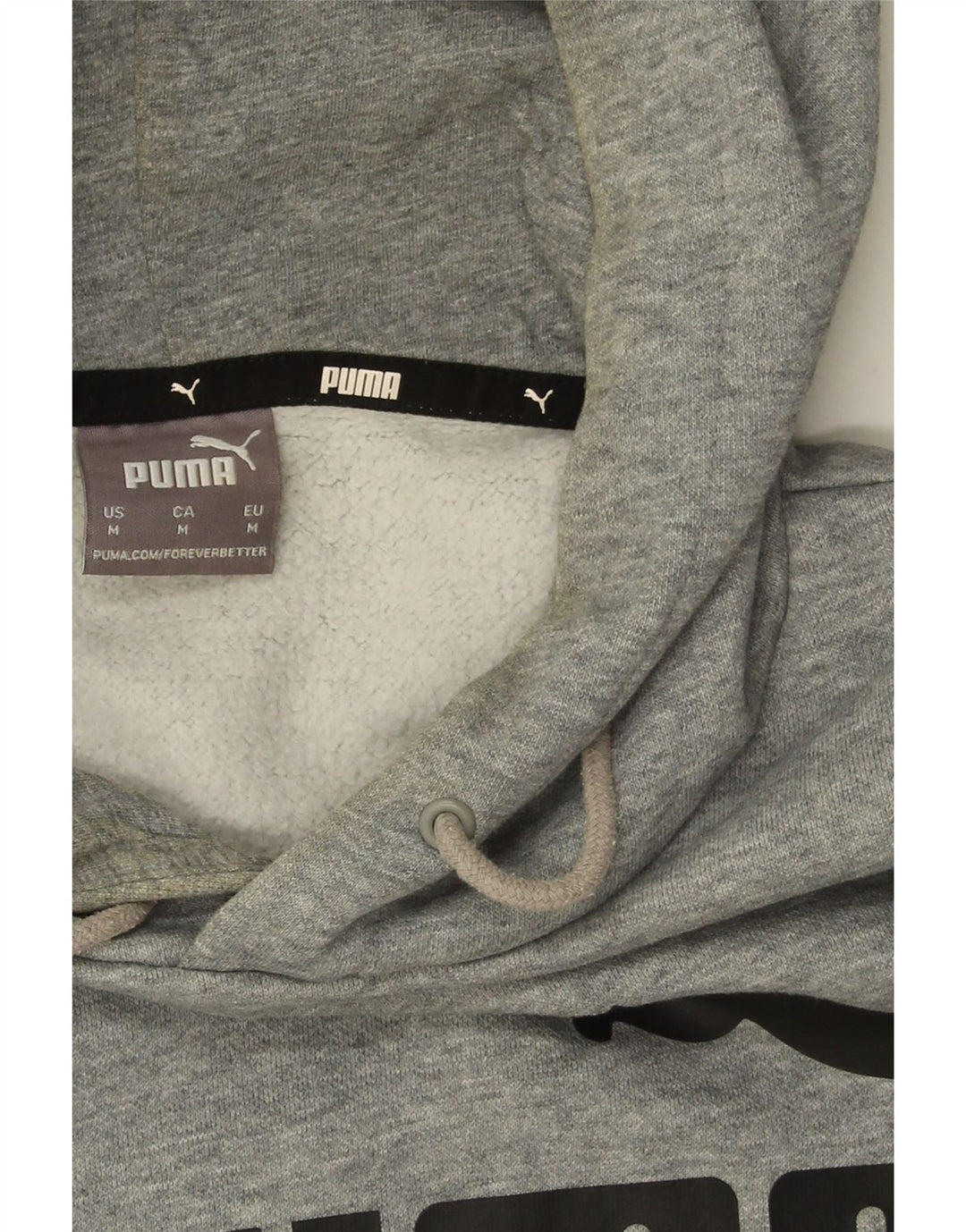 Puma Pull à Capuche Graphique Homme Gris Moyen Coton