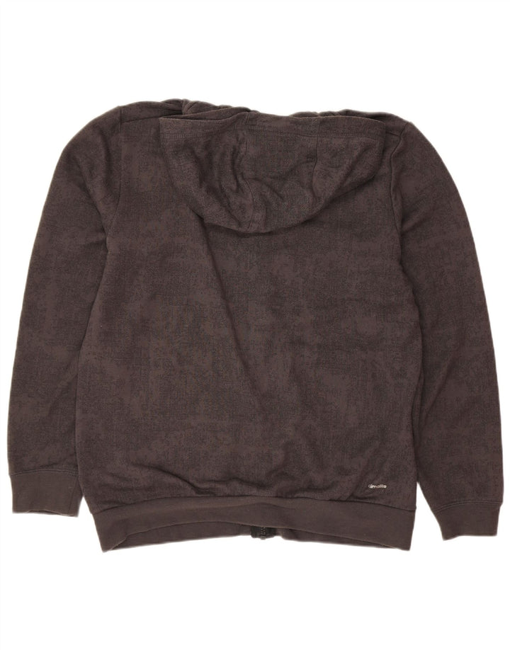 Adidas Pull à capuche zippé graphique pour garçon 13-14 ans Gris Polyester