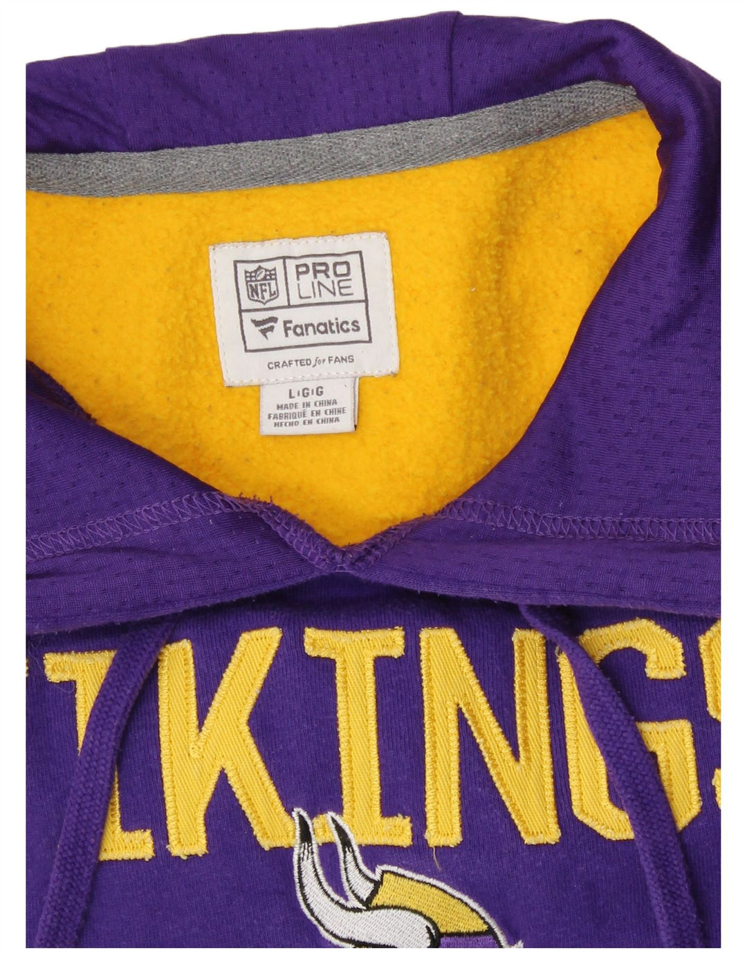 NFL Vikings Sweat à capuche pour garçon 13-14 ans Violet Large Colorblock