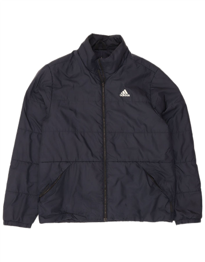 Adidas Veste rembourrée pour homme UK 38 Bleu marine moyen Polyester