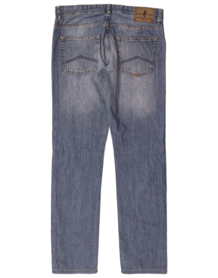 Marlboro Classics Jean fuselé coupe régulière pour homme W32 L34 bleu coton