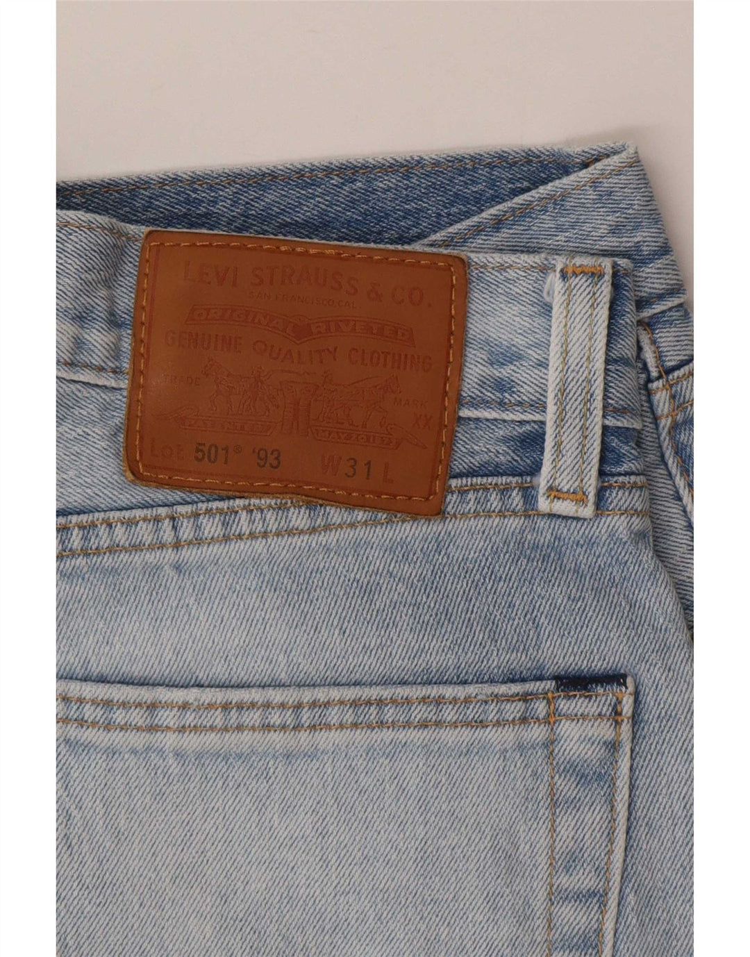 Levi's Short en Jean 501 W31 Homme Bleu Moyen Coton