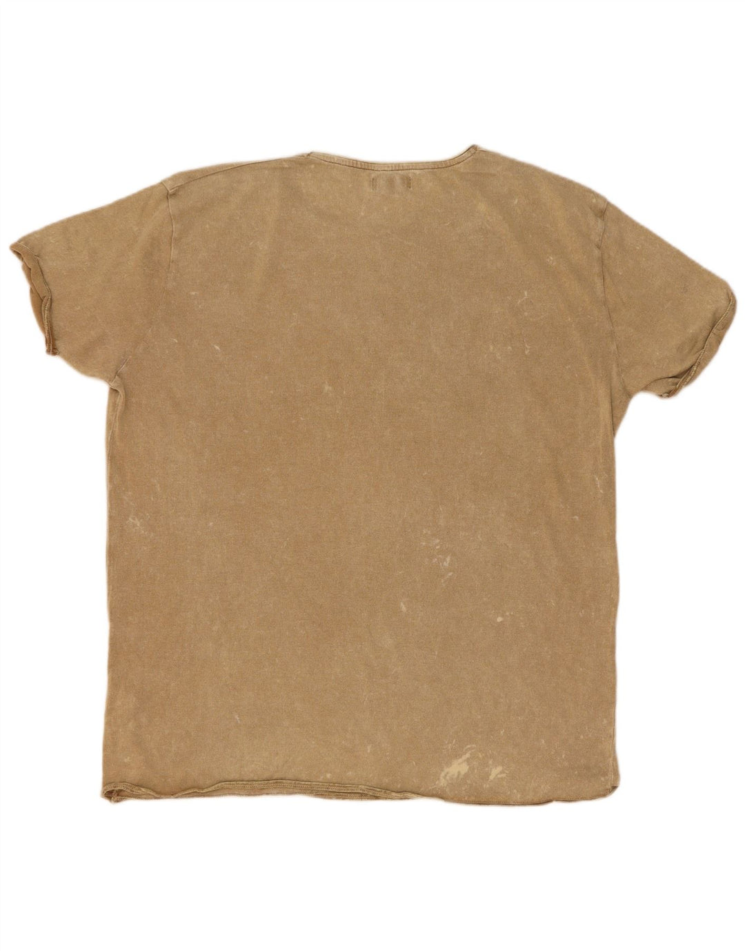 Zara T-Shirt Homme Top XL Beige Moucheté Polyester