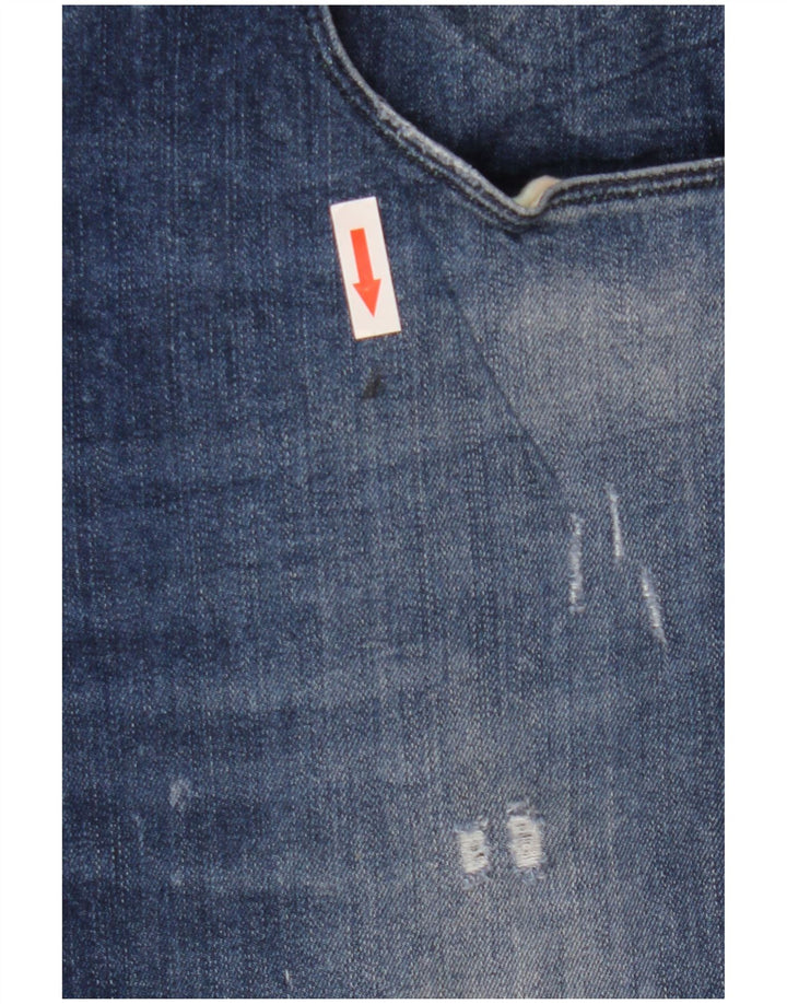 Guess Jean Slim effet vieilli W32 L33 bleu viscose pour homme