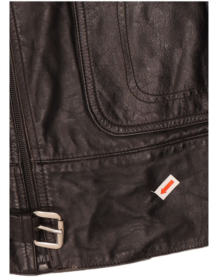 Dainese Veste en cuir de motard pour femme UK 14 Cuir noir moyen