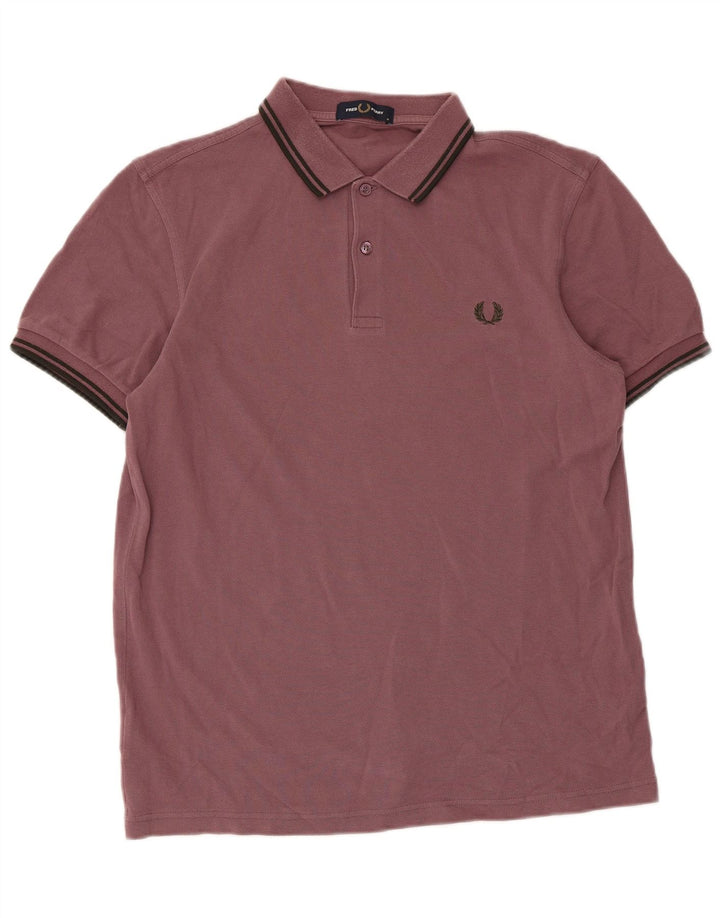 Fred Perry Polo Homme Coton Rayé Marron Moyen