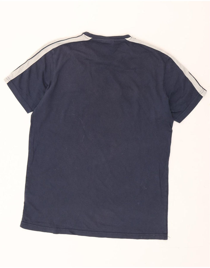 ELLESSE T-Shirt Homme Bleu Marine Moyen Colourblock Coton