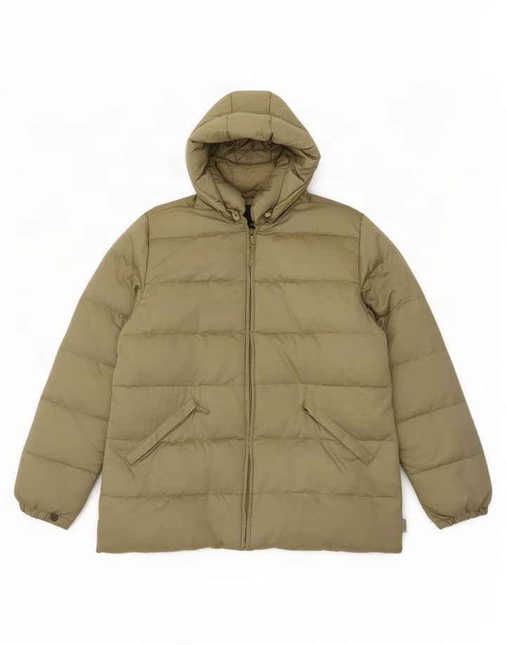 Moncler Veste matelassée à capuche pour femme Taille 3 Polyester kaki moyen