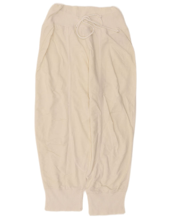 Armani Pantalon de survêtement coupe ample pour femme UK 10 Small Off White