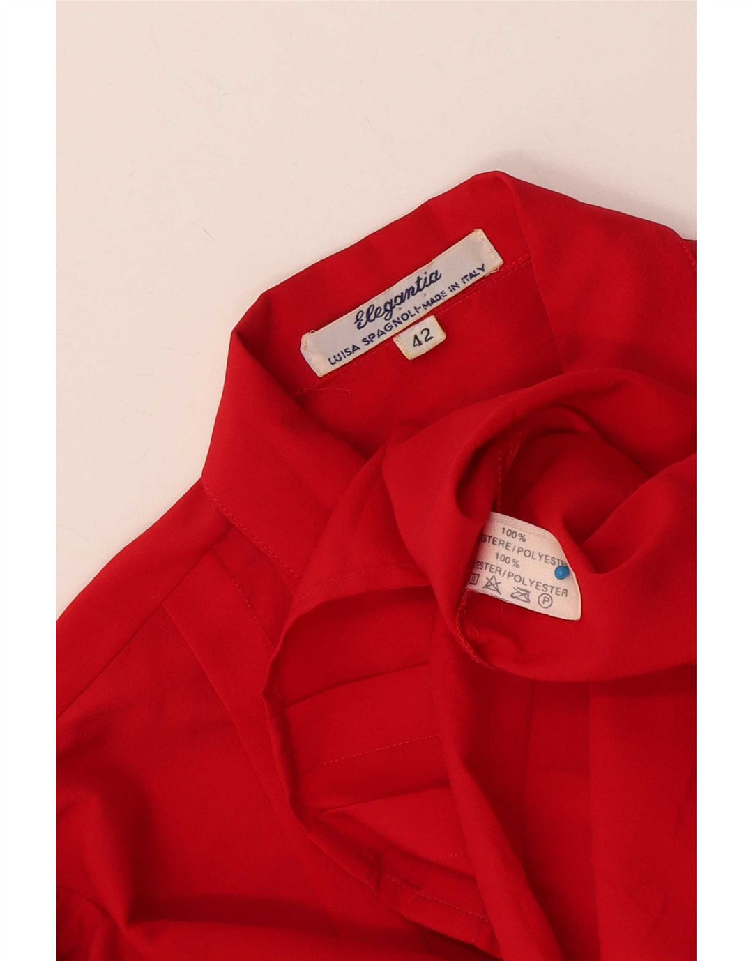 Luisa Spagnoli Femme Chemise Chemisier IT 42 Rouge Moyen Polyester