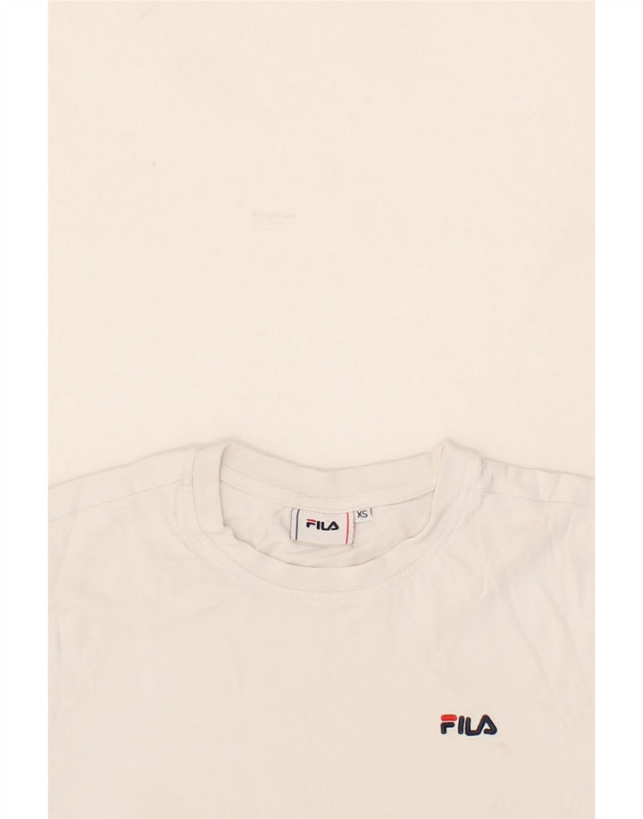 FILA Mens T-Shirt Top XS White Cotton Vintage Fila and Second-Hand Fila from Messina Hembry 