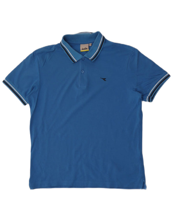 Diadora Polo Homme Grand Bleu Coton