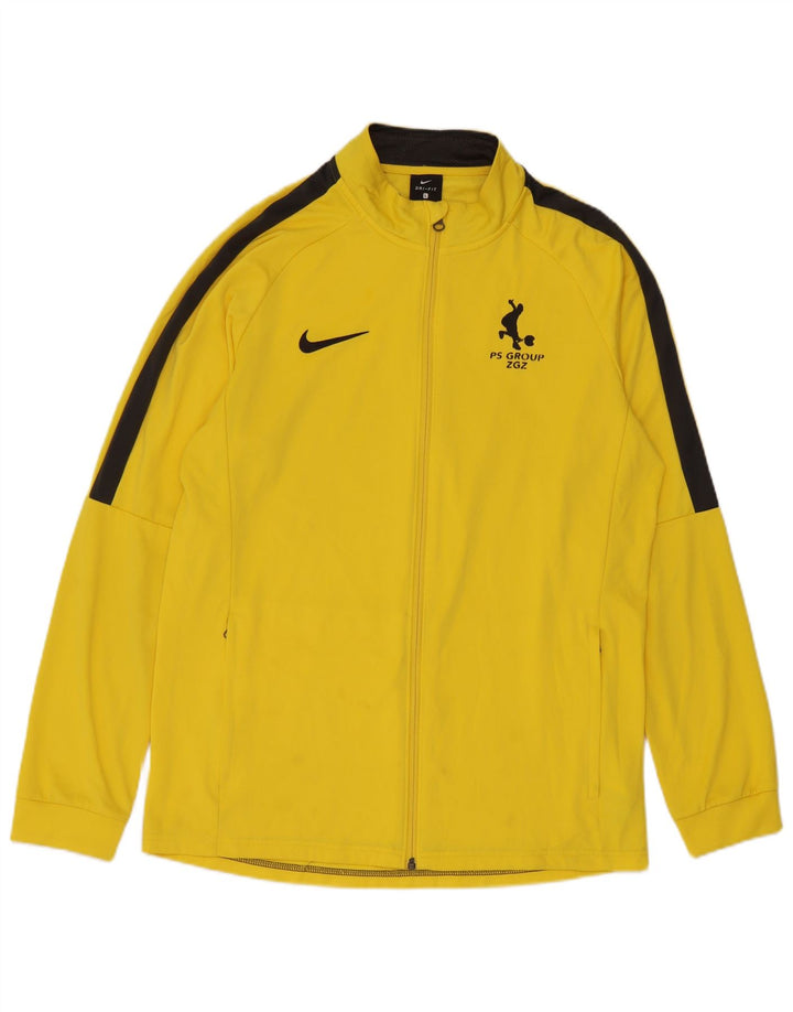 Nike Veste de survêtement graphique pour homme Taille L en polyester color block jaune