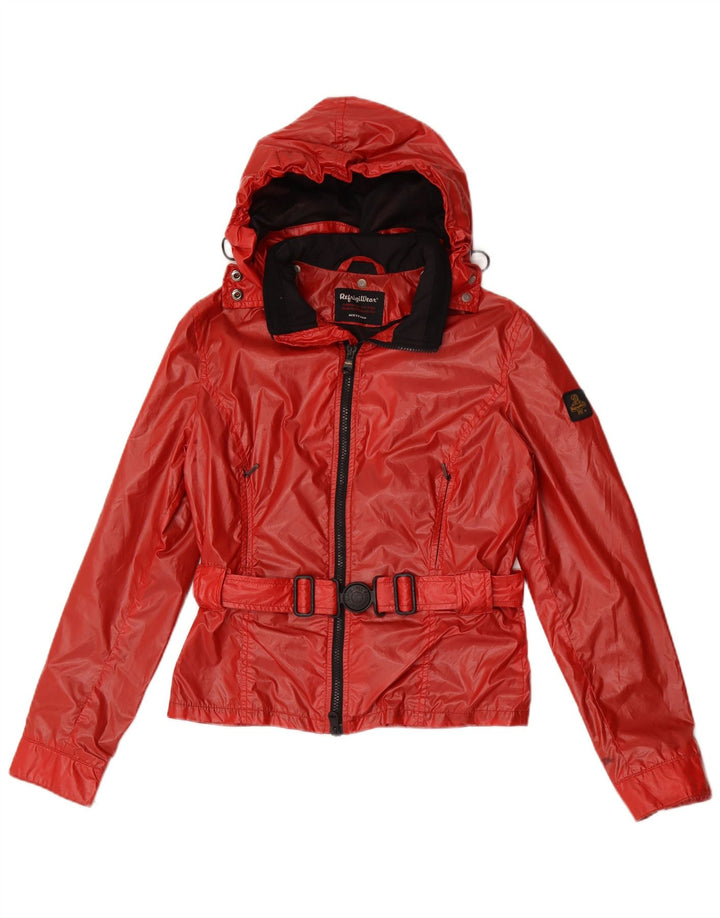 Refrigiwear Veste de pluie à capuche pour femme IT 38 XS Rouge Polyester