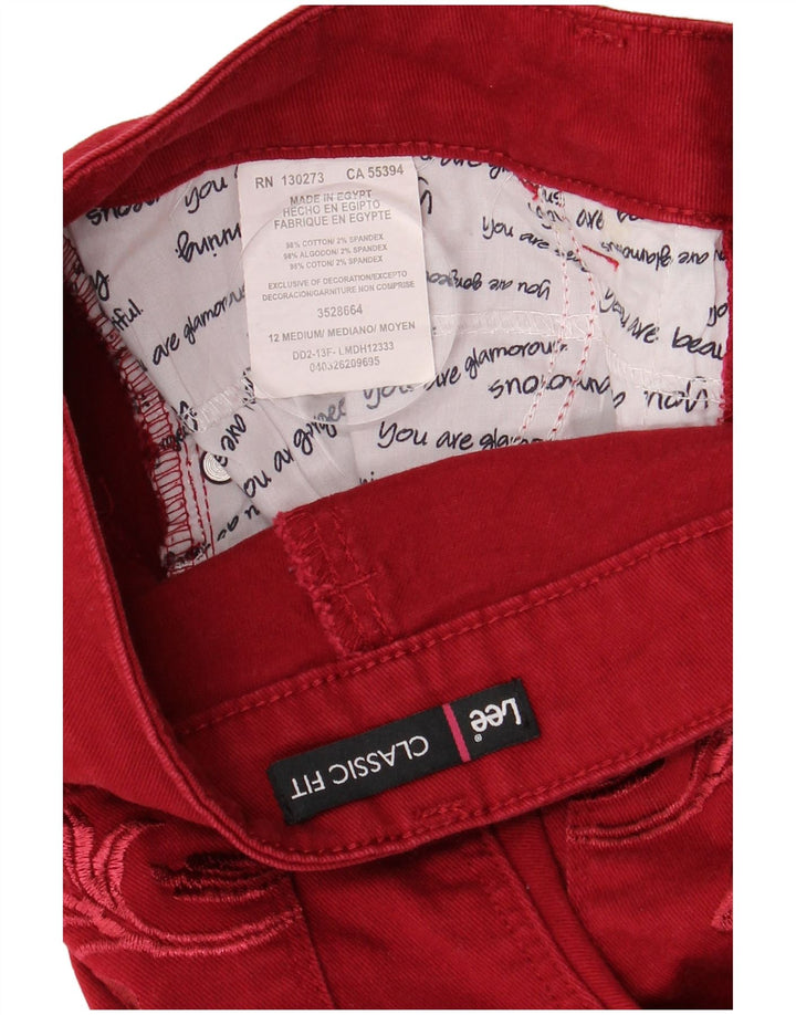 Lee Jean droit coupe classique pour femme US 12 Large W32 L30 Rouge Coton