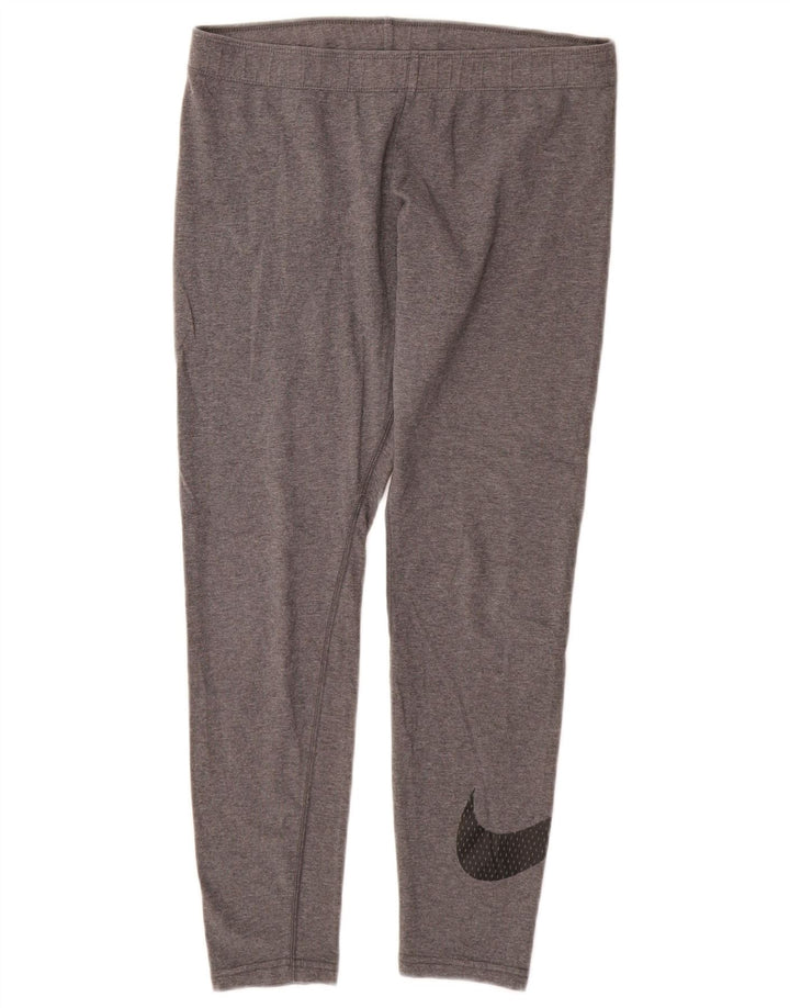 Nike Leggings graphiques pour femmes UK 12 coton gris moyen