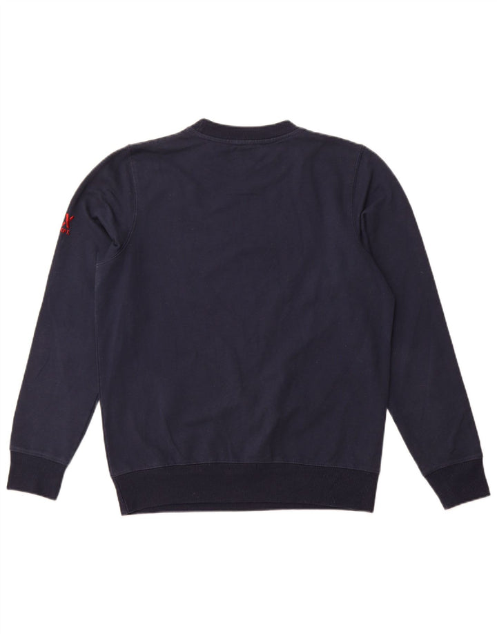 AVIREX Sweat-Shirt Graphique Homme Bleu Marine Moyen Coton