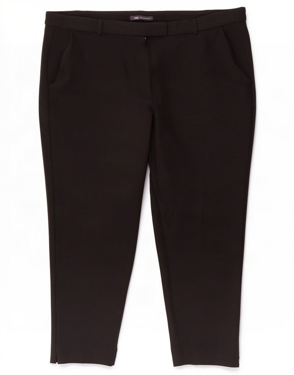 Marks & Spencer Pantalon Capri fuselé pour femme UK 18 XL W40 L22 Noir