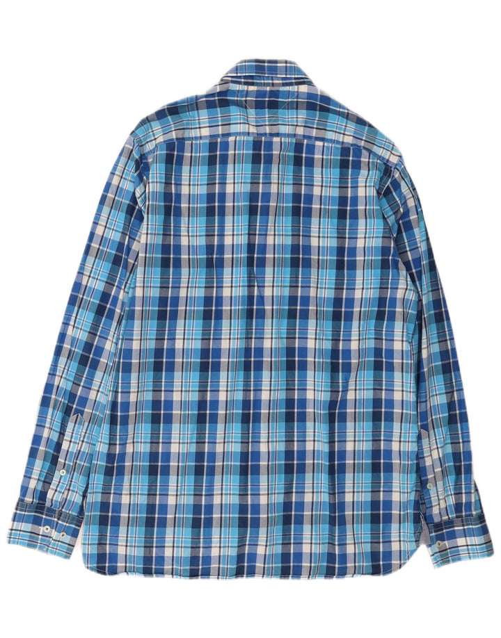 Tommy Hilfiger Chemise sur mesure pour homme en coton à carreaux bleu moyen