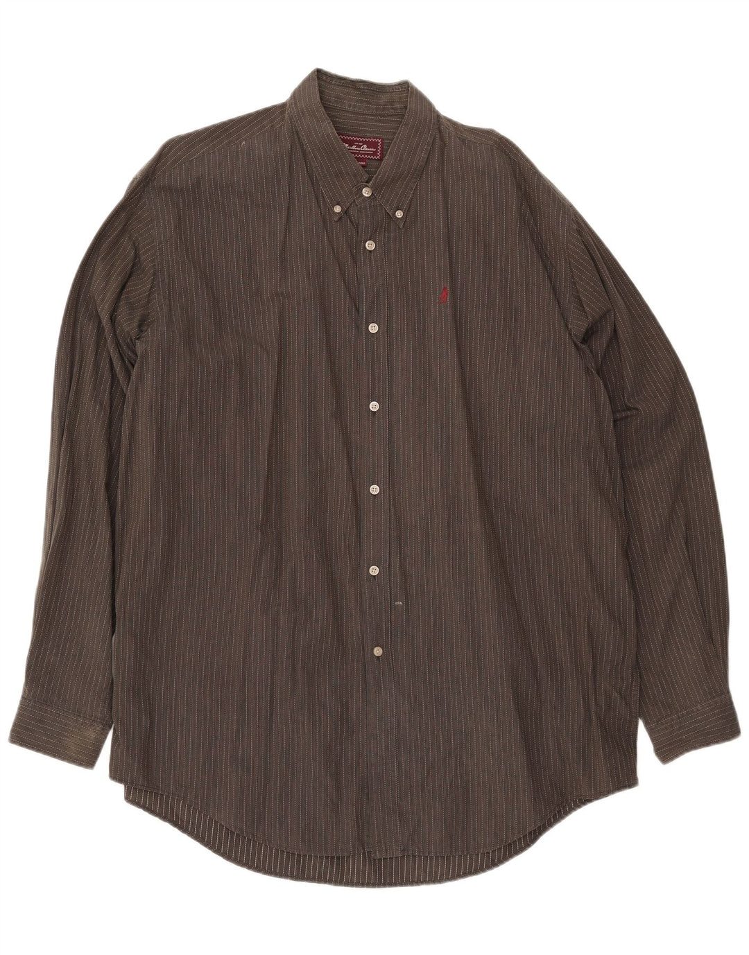 Marlboro Classics Chemise Homme 3XL Gris Pinstripe Coton