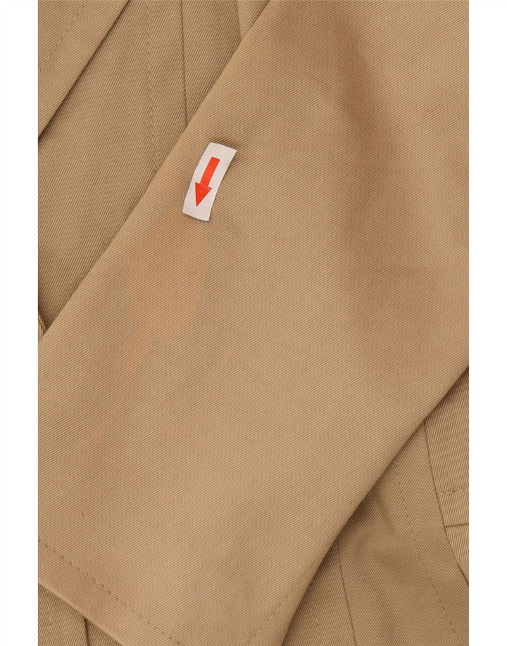 Hugo Boss Veste blazer à 3 boutons pour femme UK 10 Petit coton beige classique