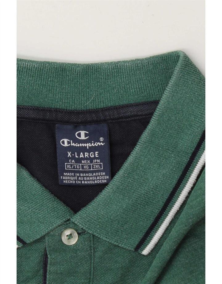 Champion Polo Homme XL Vert Rayé