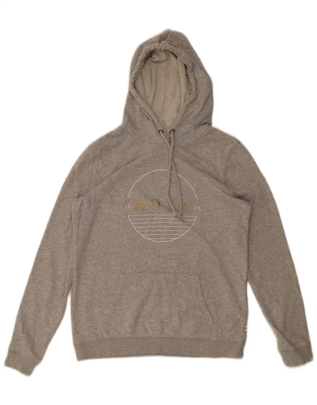 Roxy Pull à capuche graphique pour femme UK 10 Small Gris Coton