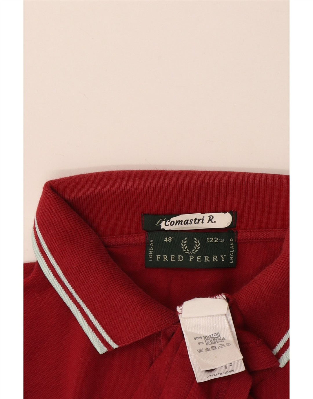 Fred Perry Polo Homme IT 48 Coton Bordeaux Moyen