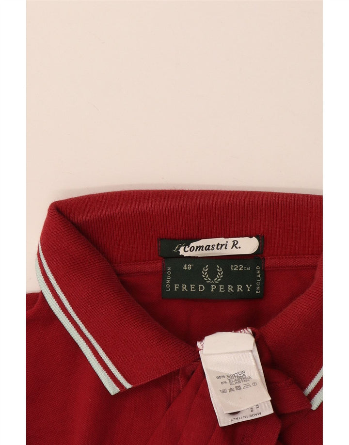 Fred Perry Polo Homme IT 48 Coton Bordeaux Moyen