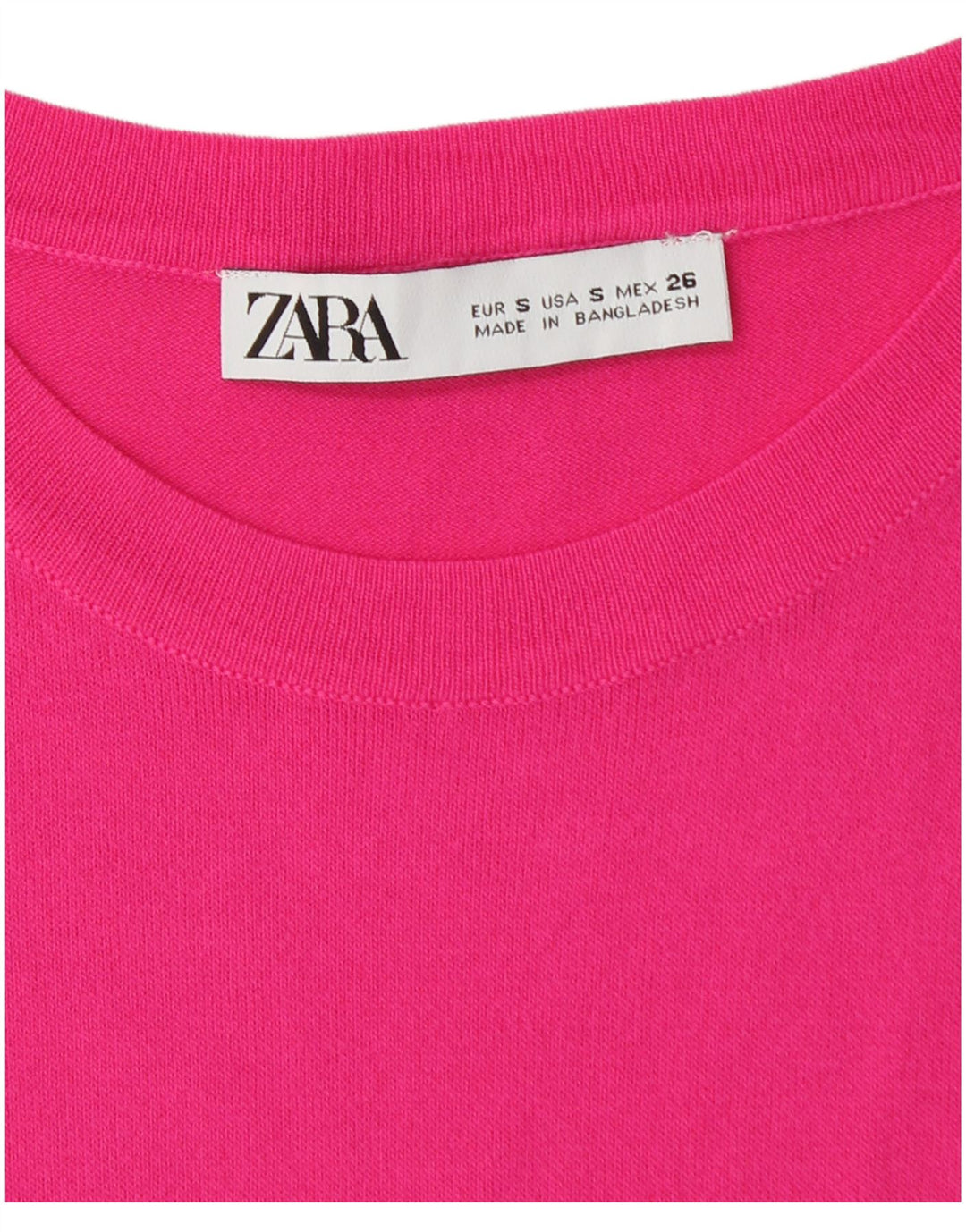 Zara T-Shirt Femme Top UK 8 Petit Rose