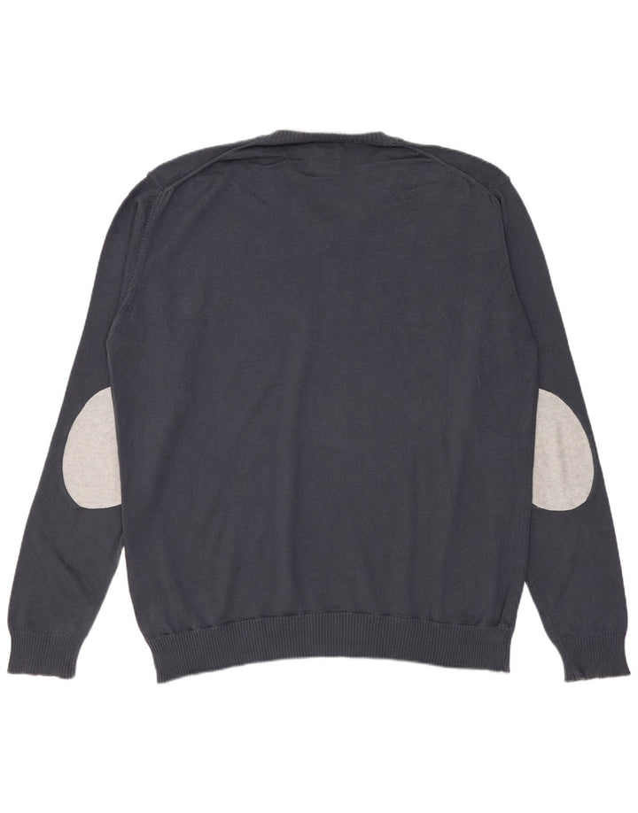 Marlboro Classics Pull col V Homme Gris Moyen Coton