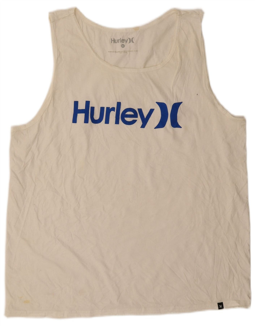 HURLEY Débardeur Graphique Homme XL Coton Blanc