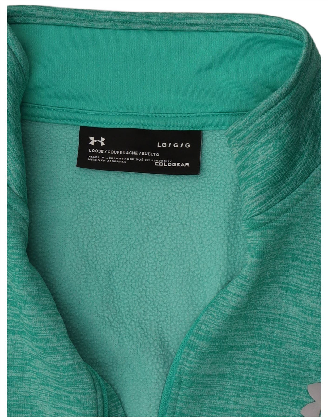 Under Armour Sweat-shirt à col zippé pour homme, grand turquoise moucheté