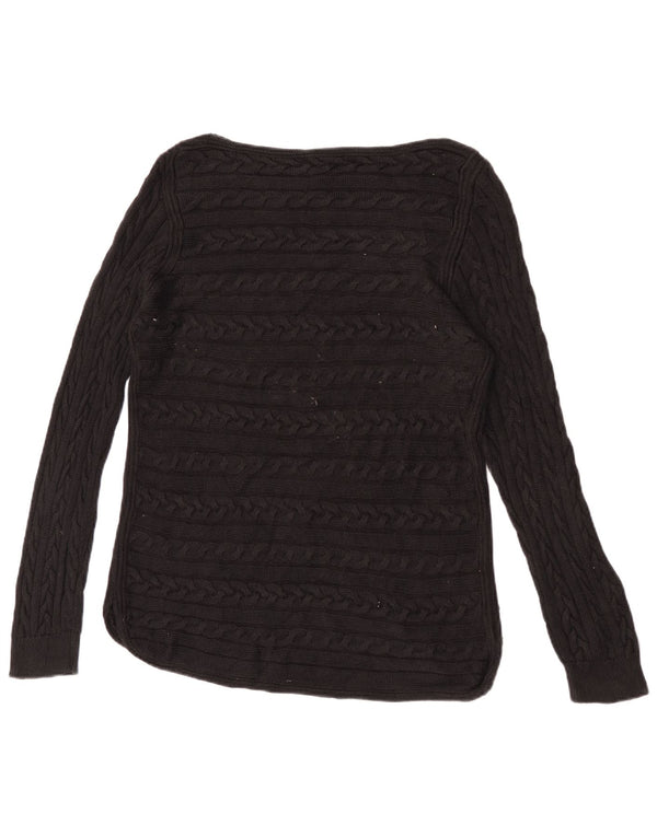 Ralph Lauren Pull col bateau pour femme UK 18 XL Coton noir