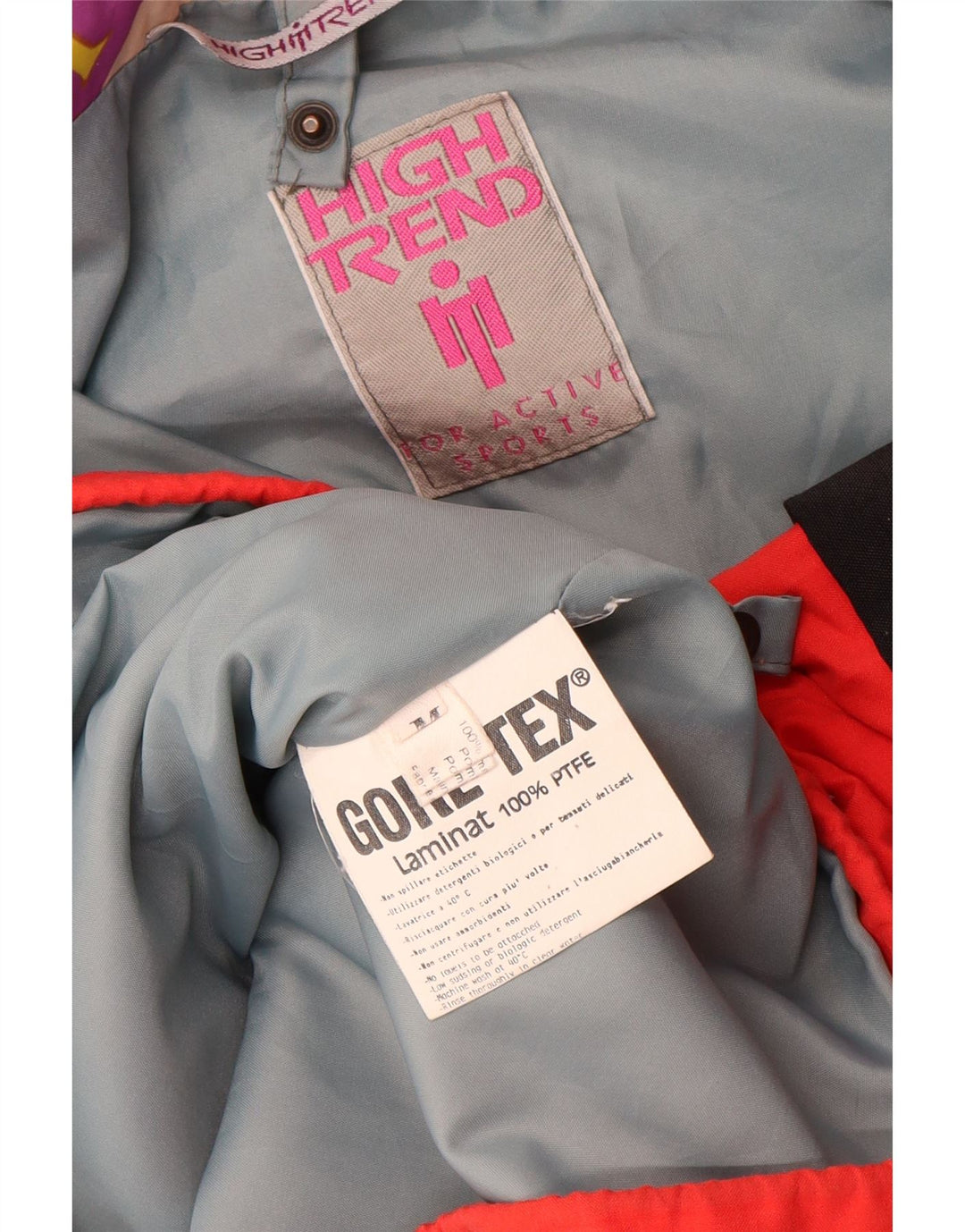 vintage Mens Gore-Tex Ski Jacket UK 38 Medium Red Colourblock Polyamide