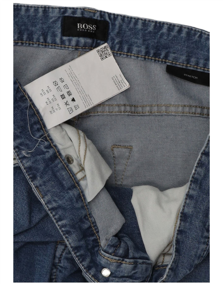Hugo Boss Femme Jean Slim W33 L34 Bleu Coton