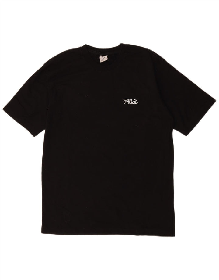 Fila T-Shirt Homme Haut Petit Noir Coton