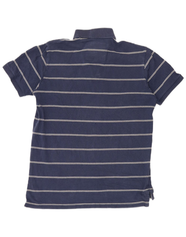 Abercrombie & Fitch Polo Homme XL Bleu Marine Rayé Coton
