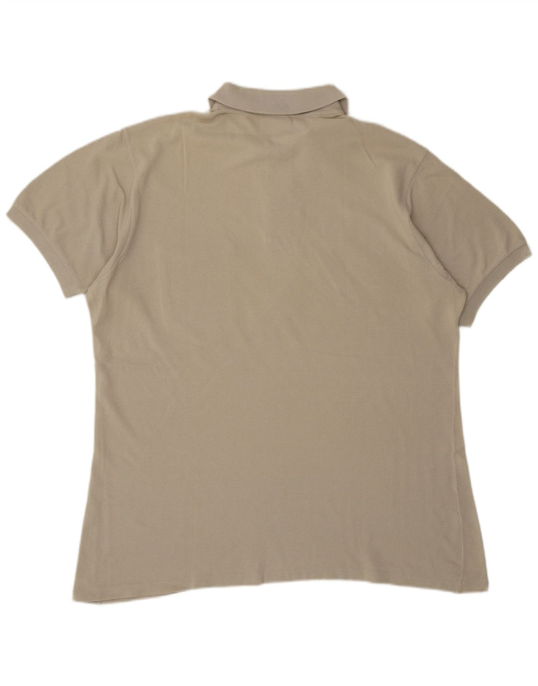 LACOSTE Mens Polo Shirt Size 5 Large Beige Cotton