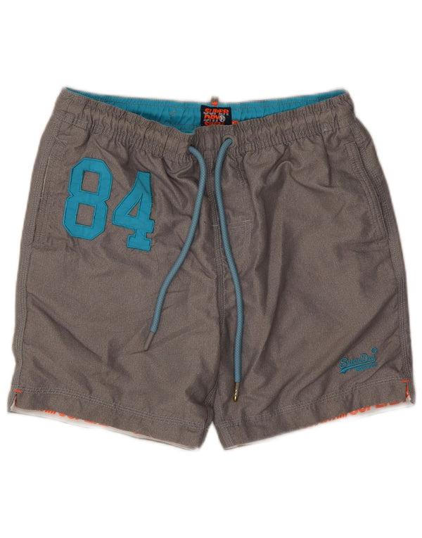 Superdry Short de Bain Graphique Homme Large Gris Polyester