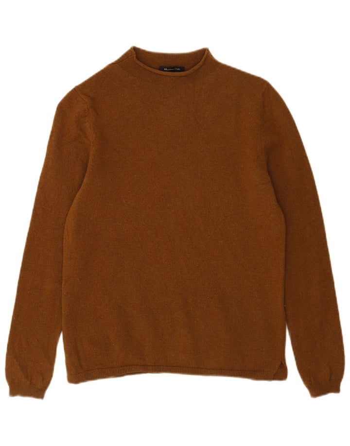 Massimo Dutti Pull col roulé pour femme UK 10 Petite laine marron