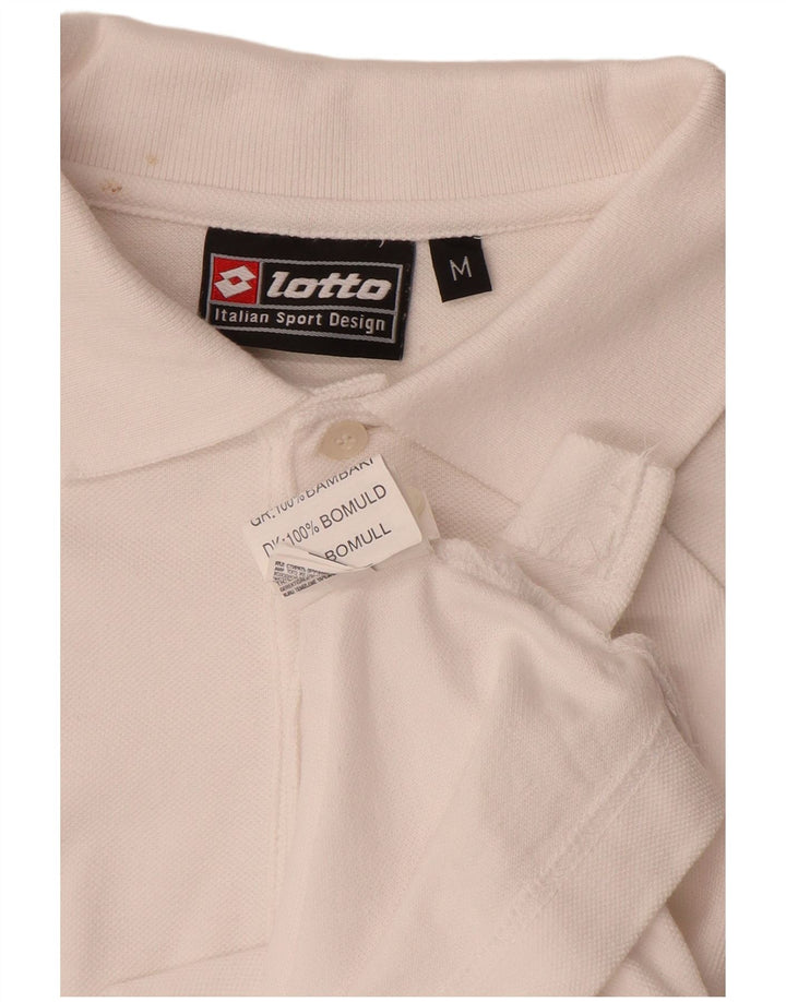 LOTTO Polo à Manches Longues Homme Blanc Moyen Coton